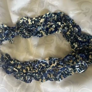 Sassy Jones Blue and White Zaria Necklace